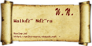 Walkó Nóra névjegykártya