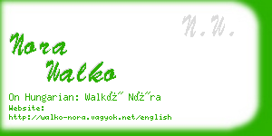 nora walko business card