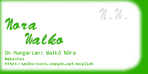 nora walko business card